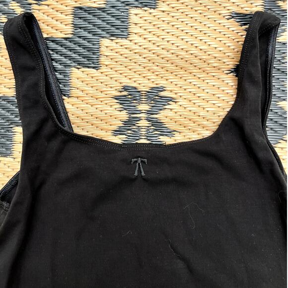 THE PARK | Lisa Pyratex Tank Thong Bodysuit Snap Bottom Black Size Medium - Picture 8 of 10